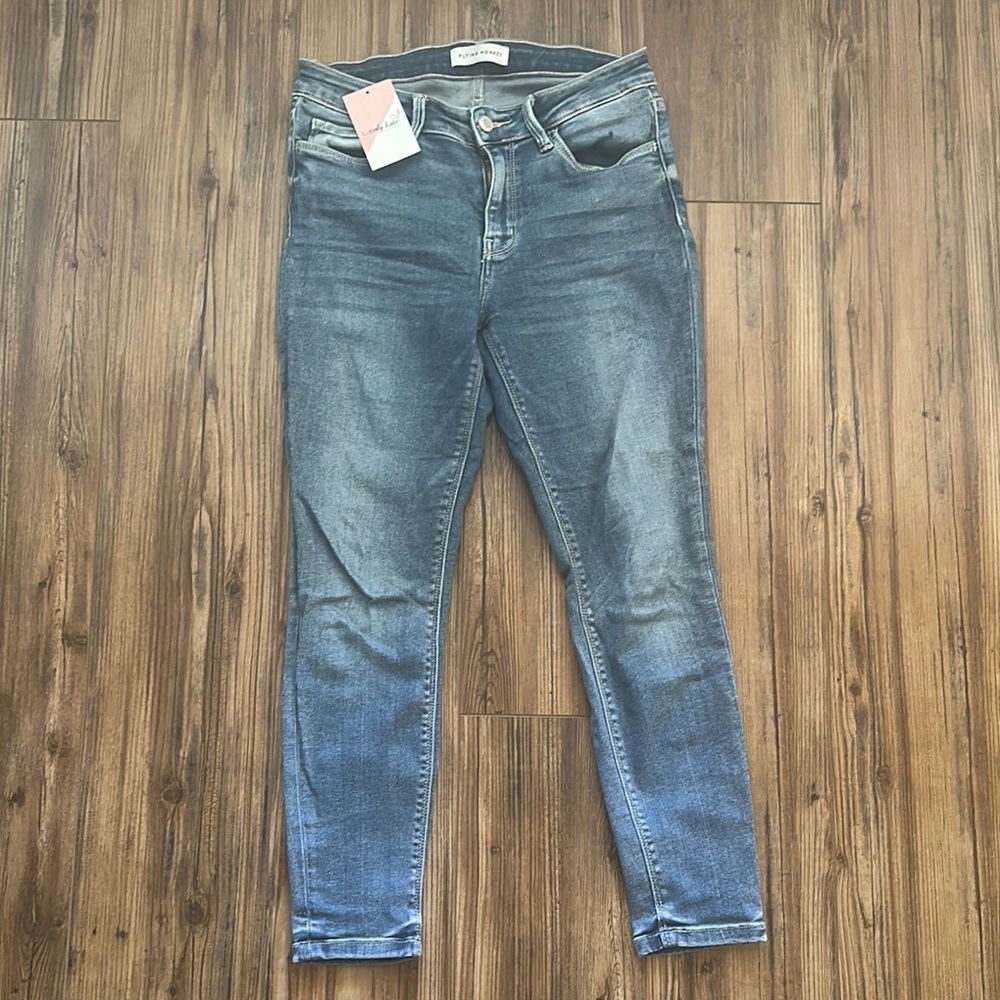 Flying Monkey Mid Rise Crop Skinny Jeans